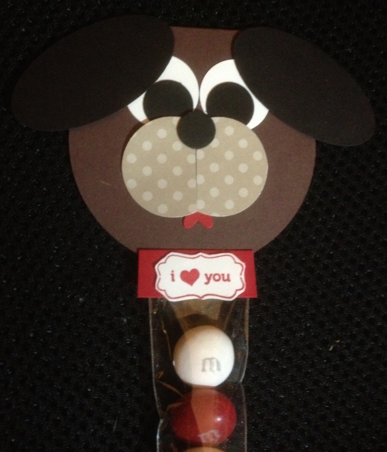 Puppy Valentine Treat Close Up