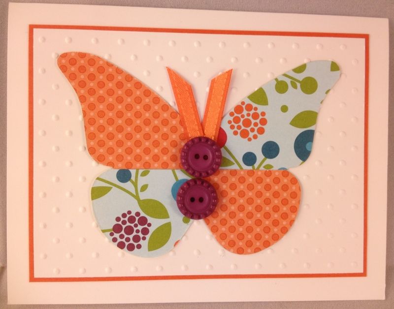 SAB Ribbon Button Brenda Butterfly
