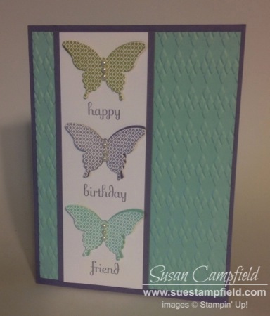 Pastel Pappillon Potpourri with Argyle Embossing Folder and Pearls1-imp