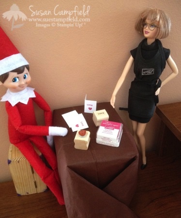 Elf on the shelf stamping with demonstrator Barbie3-imp