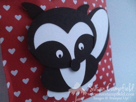 Punch Art Skunk with Just Sayin' and Word Bubble Framelits5-imp