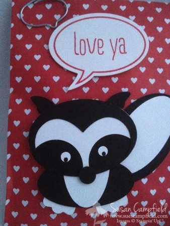 Punch Art Skunk with Just Sayin' and Word Bubble Framelits2-imp