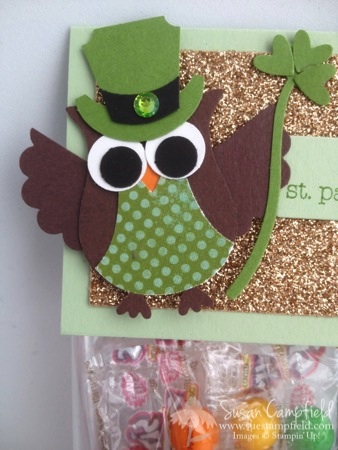 St. Patrick's Day Owl Punch Leprechaun Rainbow Treat Bag with Banner Framelits2-imp
