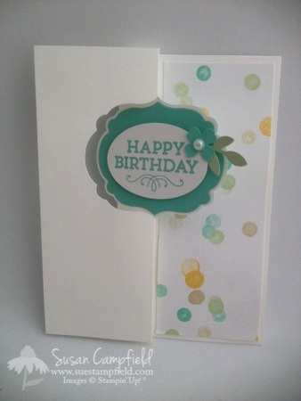 Birthday Flip card with Label Card Thinlit and Lullaby2-imp