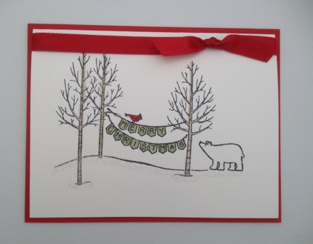 White Christmas White Bear Card1