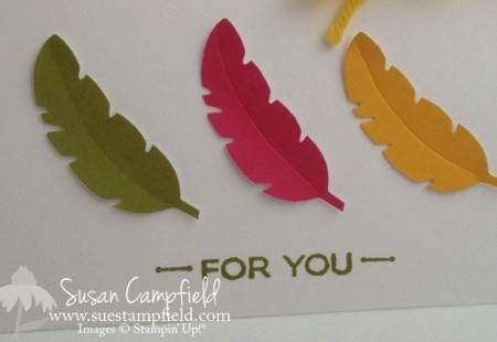 Paper Pumpkin Sweet As Pie Feather Card close up1-imp
