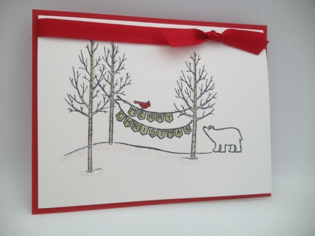 White Christmas White Bear Card2