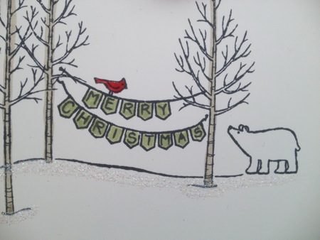 White Christmas White Bear Card3