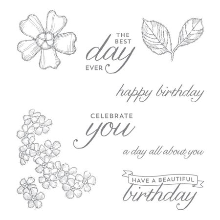 Birthday Blossoms Stamp Set1