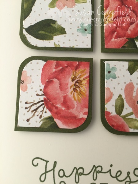 Birthday Bouquet Corner Round Flower Card - 3