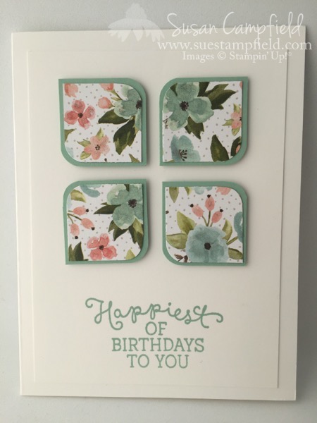 Birthday Bouquet Corner Round Flower Card - 4