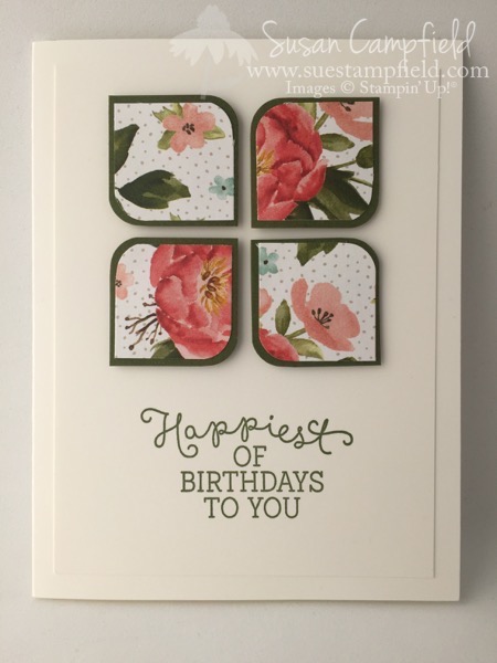 Birthday Bouquet Corner Round Flower Card - 1