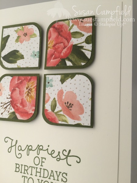 Birthday Bouquet Corner Round Flower Card - 2