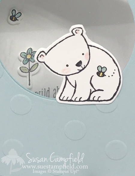 A Little Wild White Bear window card tutorial - 5