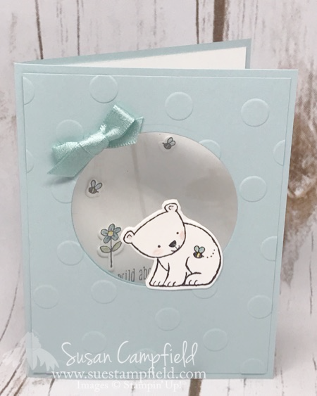 A Little Wild White Bear window card tutorial - 2
