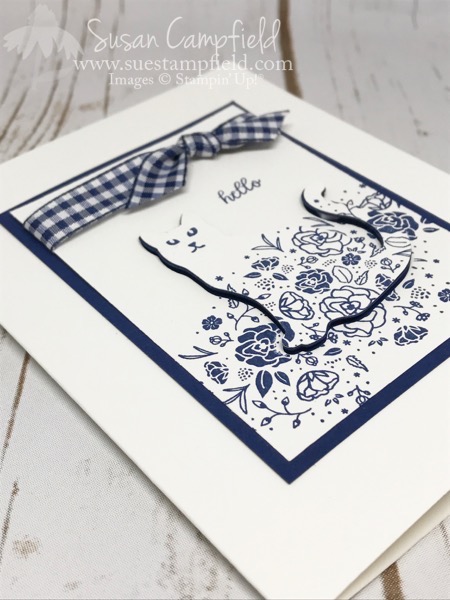 Floral Spooky Cat with Wood Words Navy - 10 Floral Spooky Cat with Wood Words Navy - 10