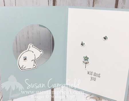 A Little Wild White Bear window card tutorial - 4