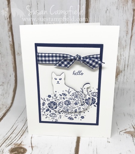 Floral Spooky Cat with Wood Words Navy - 6 Floral Spooky Cat with Wood Words Navy - 6