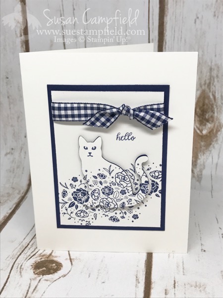 Floral Spooky Cat with Wood Words Navy - 9 Floral Spooky Cat with Wood Words Navy - 9