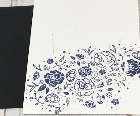 Floral Spooky Cat with Wood Words Navy - 2 Floral Spooky Cat with Wood Words Navy - 2