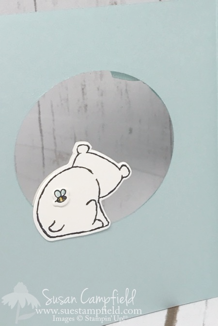 A Little Wild White Bear window card tutorial - 3