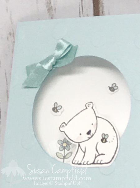 A Little Wild White Bear window card tutorial - 6