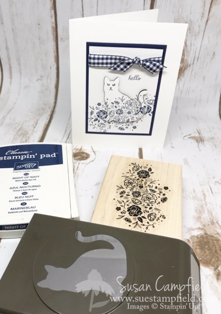 Floral Spooky Cat with Wood Words Navy - 7 Floral Spooky Cat with Wood Words Navy - 7
