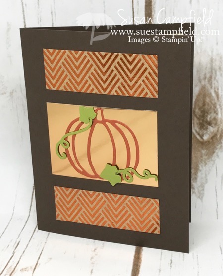 Fall Card with Patterned Pumpkins Foil Frenzy Copper Foil - 12