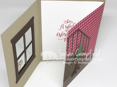 Seasonal Chums Christmas Staircase Hearth and Home Reindeer Window Card - 8