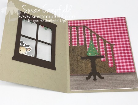 Seasonal Chums Christmas Staircase Hearth and Home Reindeer Window Card - 4
