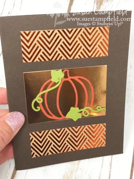 Fall Card with Patterned Pumpkins Foil Frenzy Copper Foil - 13