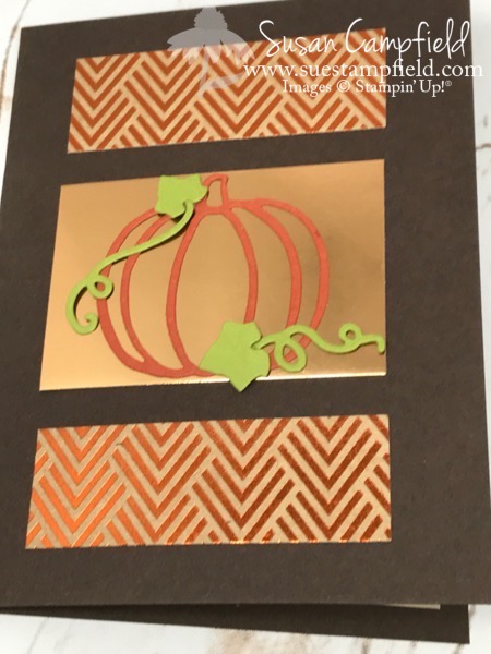 Fall Card with Patterned Pumpkins Foil Frenzy Copper Foil - 15