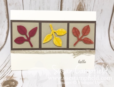 Painted Harvest Autumn Card with Leaf Punch - 1