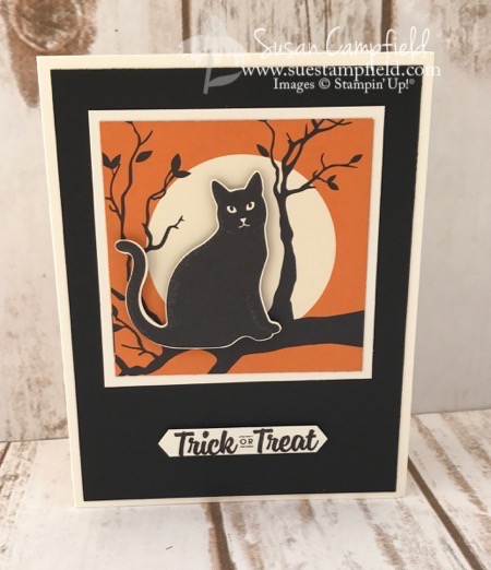 Super Simple Halloween Card with Spooky Night and Spooky Cat - 1
