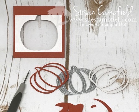 Fall Card with Patterned Pumpkins Foil Frenzy Copper Foil - 10