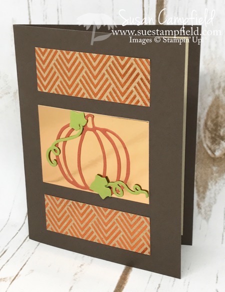Fall Card with Patterned Pumpkins Foil Frenzy Copper Foil - 11