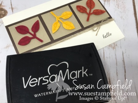 Painted Harvest Autumn Card with Leaf Punch - 5