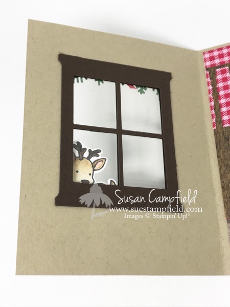 Seasonal Chums Christmas Staircase Hearth and Home Reindeer Window Card - 3