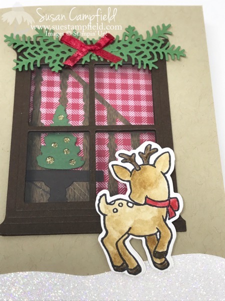 Seasonal Chums Christmas Staircase Hearth and Home Reindeer Window Card - 10