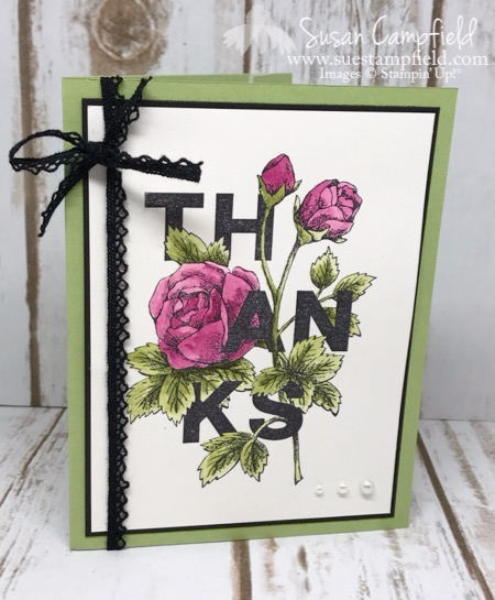 Floral Statements Thanks with Vintage Crochet Trim - 2