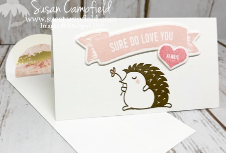 Hedgehugs Sure Do Love You Narrow Note Cards Stampin' Up! - 2