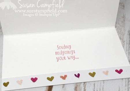 Hedgehugs Sure Do Love You Narrow Note Cards Stampin' Up! - 2