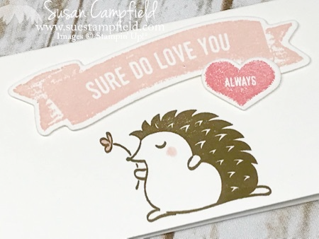 Hedgehugs Sure Do Love You Narrow Note Cards Stampin' Up! - 2