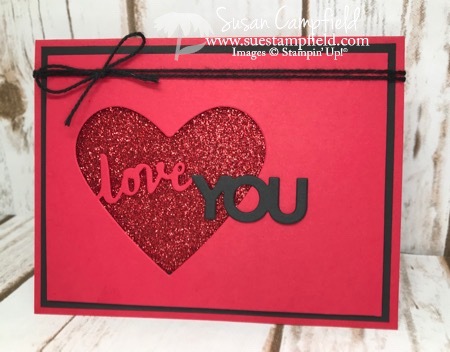 Love You Card with Lovely Words and Celebrate You Thinlits Dies - 2