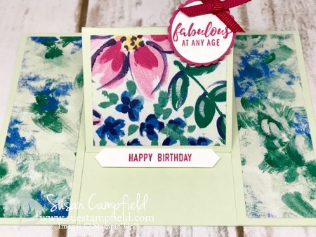 Center Slide Easel Card with Garden Impressions and Itty Bitty Greetings - 13