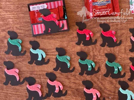 Christmas Dog Ghirardelli Treat Holder - 6 Christmas Dog Ghirardelli Treat Holder - 6