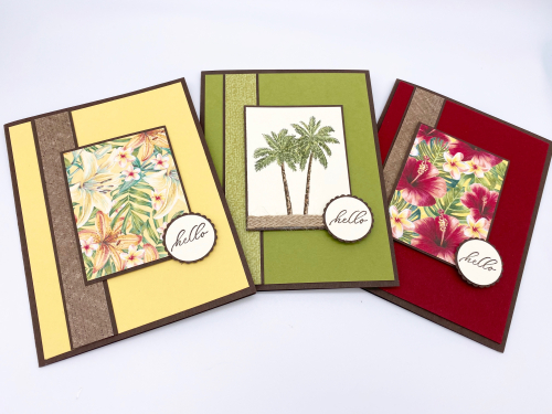 Tutorial Timeless Tropical Trio of Cards - 3