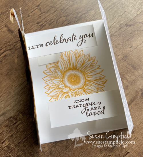 Sunflower Floating Gatefold Card0000