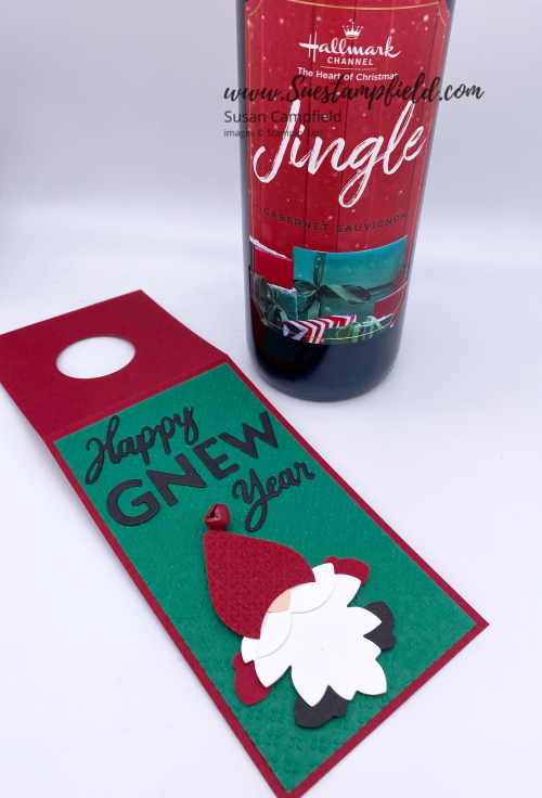 Gnome Wine Tag Happy Gnew Year - 1