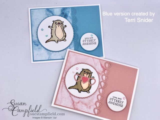 Awesome Otters and Simply Marbleous Designer Paper are a great pair!